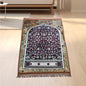 Thick Flannel Qibla Mat Convenient Stain Resistant Prayer Mat